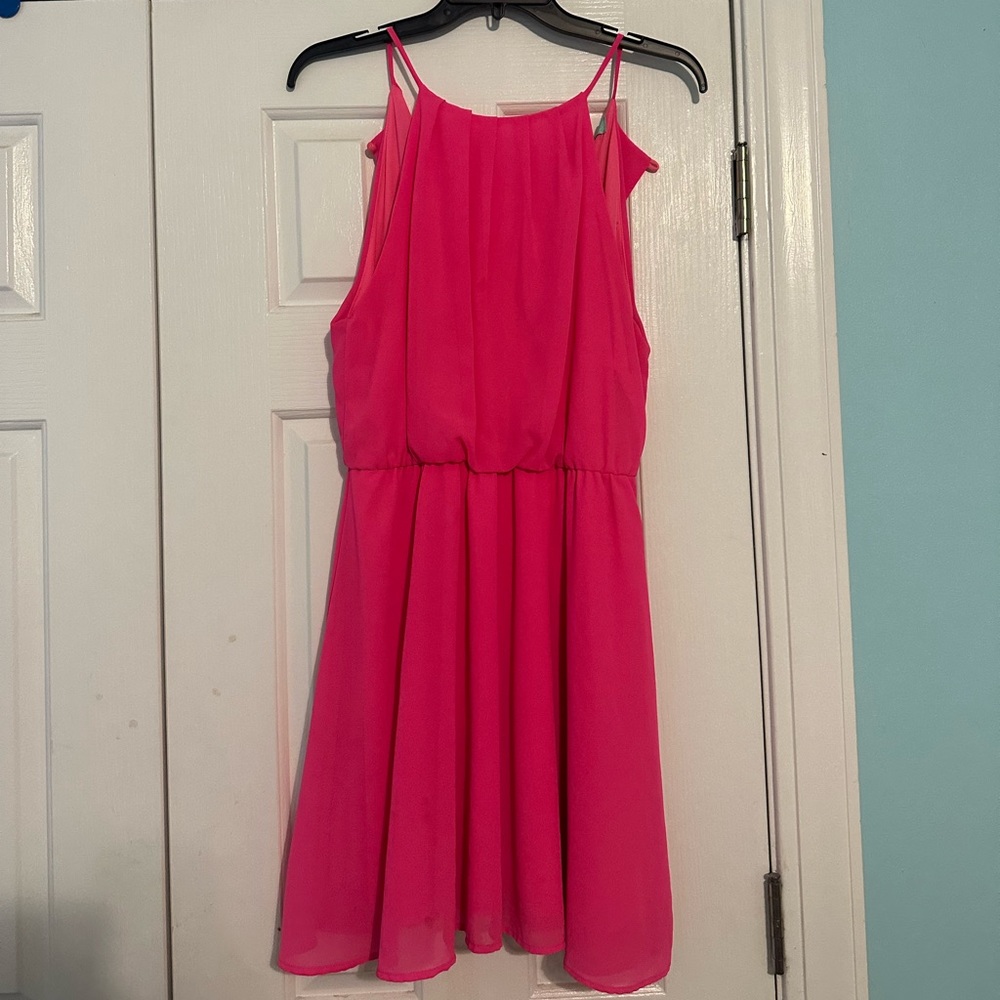pink mini dress